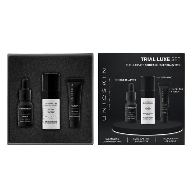 UNICKSIN TRIAL LUXE SET (UNICA+ 72H 15ml, UNICDETOX&GO 30ml and UNICHYDRO-ACTIVE 10ml)