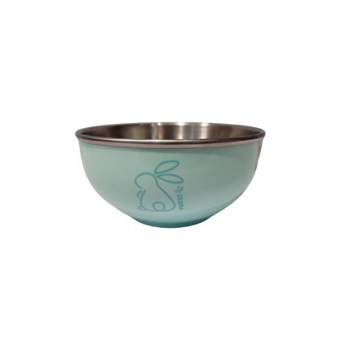 Zebra Stainless Steel Colour Bowl With Rabbit Ø11cm, Light Green