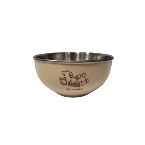 Zebra Stainless Steel Colour Bowl With Rabbit Ø11cm, Vanilla
