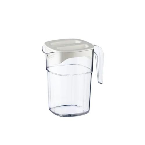 Araven Polycarbonate Stackable Jug W/Lid, L16.7xW11.9xH18cm, 1.4L/47Oz, White
