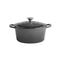 APS Enameled Cast Iron Round Casserole Ø25xH11.5cm, 4L, Anthracite, 5 Stars