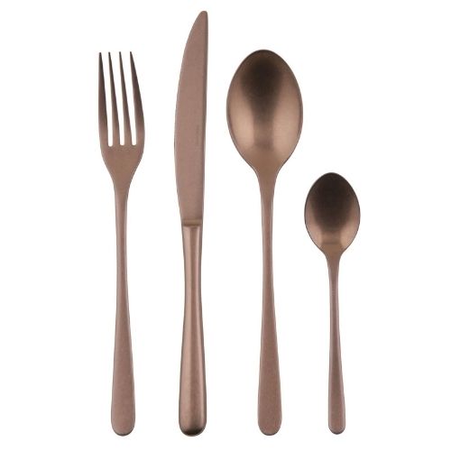 Sambonet Stainless Steel Cutlery Set, 24 Pieces, Vintage Pvd Copper, Taste