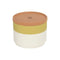 Zicco Melamine Two Layers Round Storage Box With Lid Ø14xH11cm, Pistachio Green & White, Dynasty