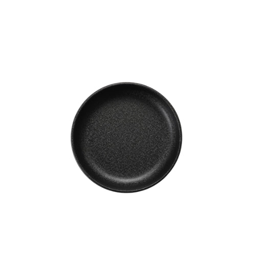 Shunta Melamine Round Side Dish Ø13.6xH3cm, Black, Iwamatsu