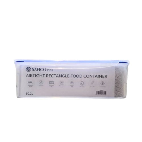 Safico Pro Polypropylene Airtight Rectangle Food Container L41xW28.5xH13cm, 10.2L