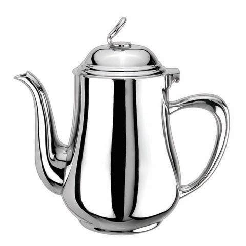 WNK Stainless Steel Oval Gooseneck Coffee Pot L19.7xW10.4xH20.3cm, 1L