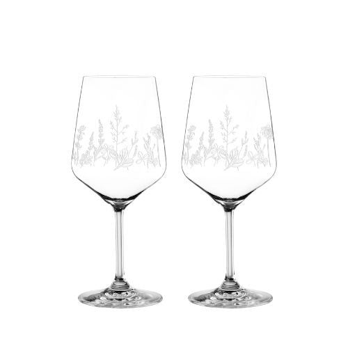 Nachtmann Lead Free Crystal Wine Glass Ø9.6xH22.5cm, 630ml, Set Of 2pieces, Botanical White