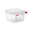 Araven Polypropylene Microwaveable Container Gn 1/6 With Airtight Lid L17.6xW16.2xH10cm 1.7L, Translucent