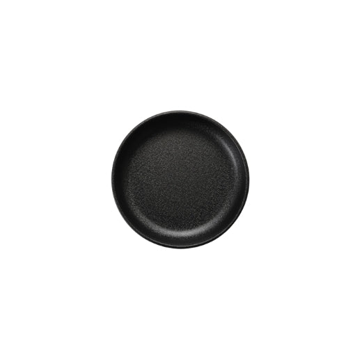 Shunta Melamine Round Side Dish Ø15xH3.5cm, Black, Iwamatsu