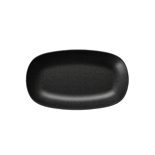 Shunta Melamine Rectangle Plate L29.2xW17.4xH3.5cm, Black, Iwamatsu