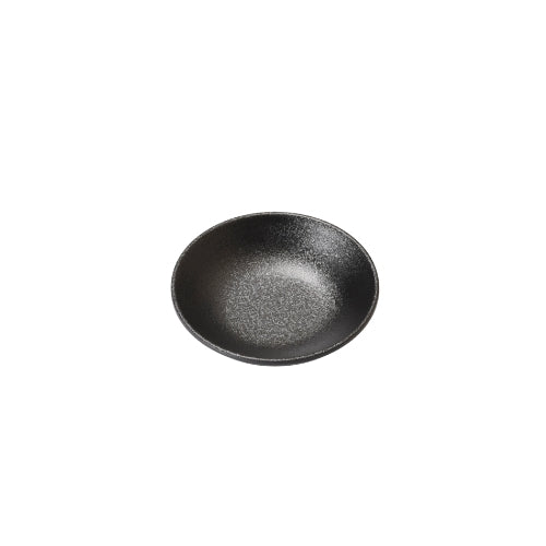 Shunta Melamine Round Side Dish Ø9.9xH2.4cm, Black, Iwamatsu