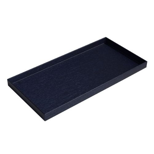 Poseidon Recycled Polystyrene Nestable Tray L24xW12xH1.5cm, Deep Blue