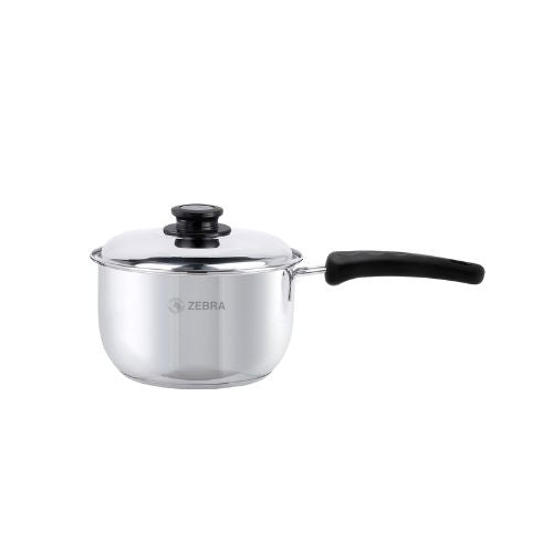 Zebra Stainless Steel Sauce Pan With Lid & Capsule Base Ø18xH10.5cm, 2.4L, Extra Plus