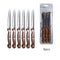 Steelcraft Steak Knife With Riveted Laminated Wood Grain Plc Handle L22cm, Sharp End, 6pieces/Pack