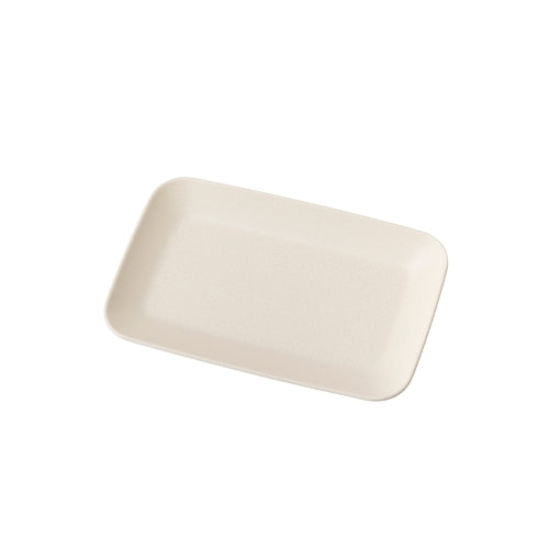 Shunta Melamine Rectangle Plate L22xW14.4xH1.9cm, White, Iwamatsu