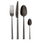 Sambonet Stainless Steel Cutlery Set, 24 Pieces, Mirror Pvd 2Black, Rock
