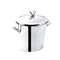 WNK Stainless Steel Double Wall Insulated Oval Ice Bucket With Cover & Tong L22xW14xH18.5cm (Bucket), L13.7cm (Tong), 1.4L, Mirror Finish