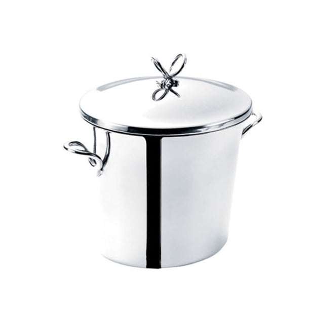 WNK Stainless Steel Double Wall Insulated Oval Ice Bucket With Cover & Tong L22xW14xH18.5cm (Bucket), L13.7cm (Tong), 1.4L, Mirror Finish