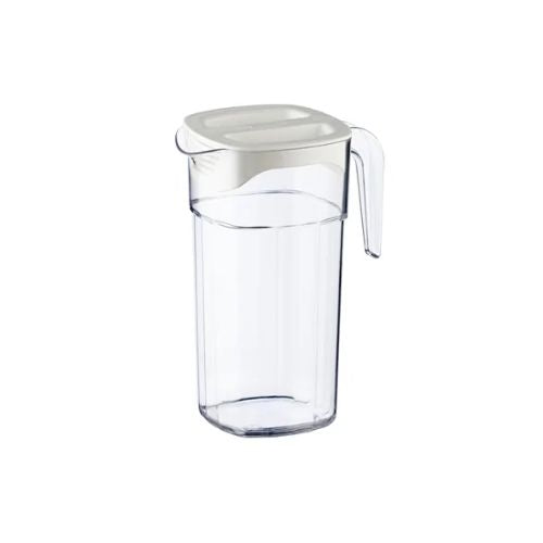 Araven Polycarbonate Stackable Jug W/Lid, L16.7xW11.9xH23.2cm, 1.8L/61Oz, White