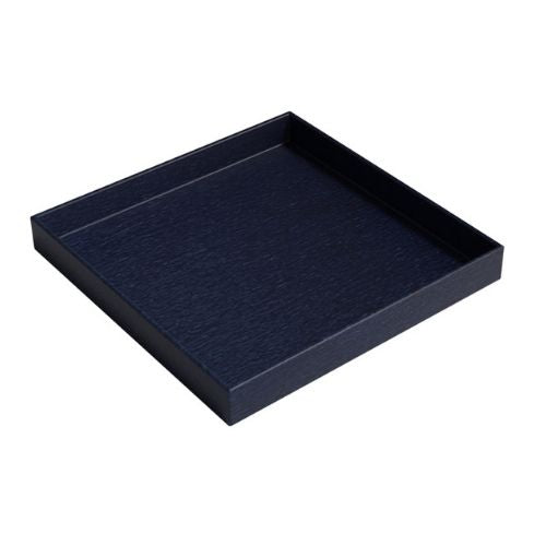 Poseidon Recycled Polystyrene Nestable Tray L12xW12xH1.5cm, Deep Blue