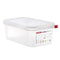 Araven Polypropylene Microwaveable Container Gn 1/4 With Airtight Lid L26.5xW16.2xH10cm 2.8L, Translucent