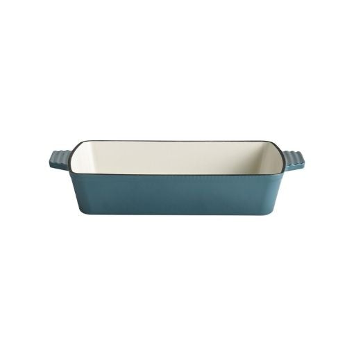 APS Enameled Cast Iron Rectangle Roasting Dish L33xW24xH6.5cm, 3.5L, Turquoise, 5 Stars