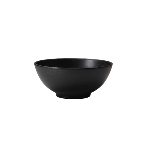Shunta Melamine Round Bowl Ø20.3xH8.7cm, Black, Iwamatsu