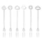 Sambonet Stainless Steel Forks Set, 6 Pieces, Mirror Finish, New Oriental, Living