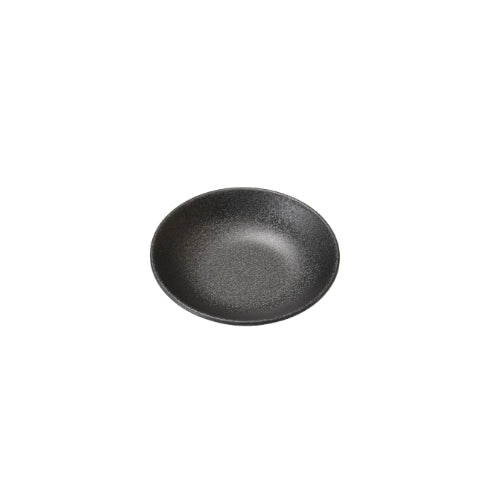 Shunta Melamine Round Side Dish Ø9.9xH2.4cm, Black, Iwamatsu