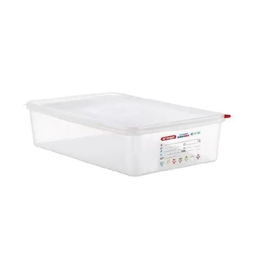 Araven Polypropylene Microwaveable Container Gn 1/1 With Airtight Lid L53xW32.5xH10cm 13.7L, Translucent