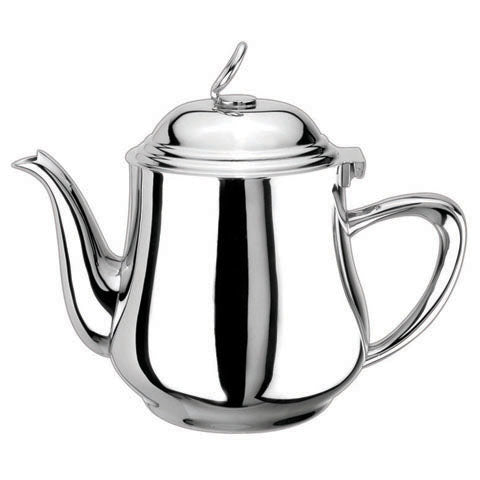 WNK Stainless Steel Oval Gooseneck Tea Pot L19xW9.9xH15.5cm, 0.6L