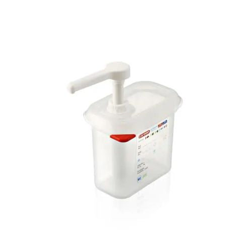 Araven Polypropylene Microwaveable Sauce Dispenser L17.6xW10.8xH19cm 1.5L, Flow Rate: 10ml/0.34Oz, Translucent