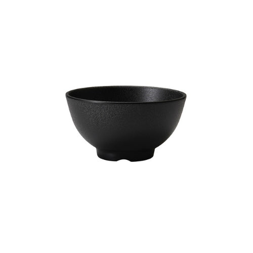 Shunta Melamine Round Bowl Ø14xH7.4cm, Black, Iwamatsu