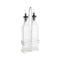 APS Glass Oil & Vinegar Set With Abs Lid & Non-Drip Nozzle Spout, L13xW7xH34cm, Transparent, Menagen