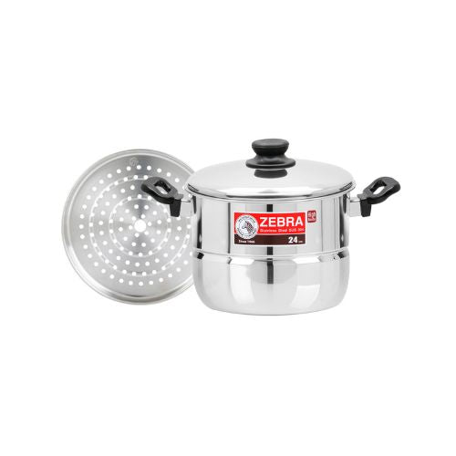 Zebra Stainless Steel Sauce Pot With Lid & Steamer Ø24cm, Extreme Worthy