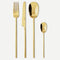 Sambonet Stainless Steel Cutlery Set, 24 Pieces, Mirror Pvd Gold, 100