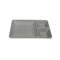 Shunta Melamine Rectangle 3-Divided/ Compartment Plate L24xW16.5xH3.1cm, Grey, Iwamatsu