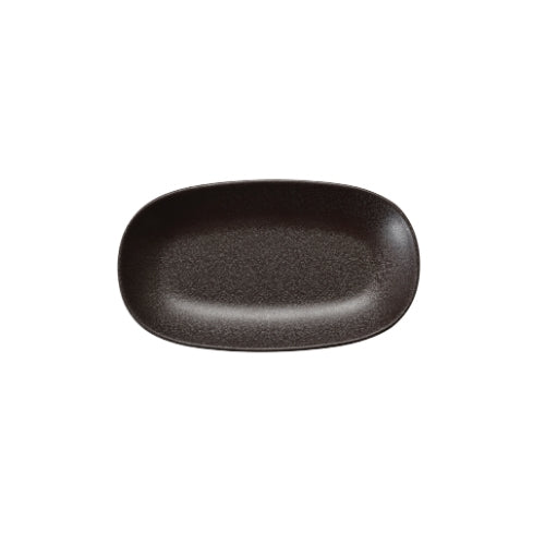 Shunta Melamine Rectangle Plate L19.5xW11.2xH2.6cm, Black, Iwamatsu