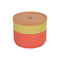 Zicco Melamine Two Layers Round Storage Box With Lid Ø14xH11cm, Pistachio Green & Red, Dynasty