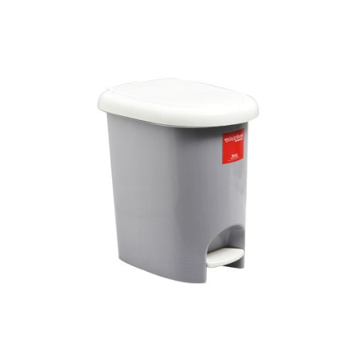 Standard Plc Pedal Bin Grey Base With White Lid W24Xd35.5xH35.3cm, 14L, Standard