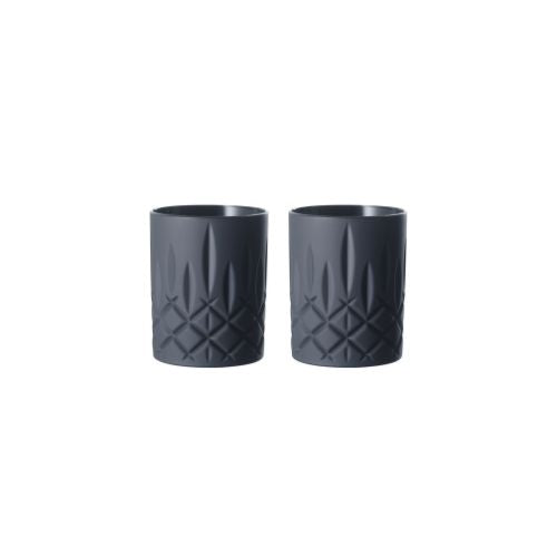 Nachtmann Lead Free Crystal Whisky Tumbler Ø8.2xH10.2cm, 295ml, Set Of 2pieces, Black, Nobless