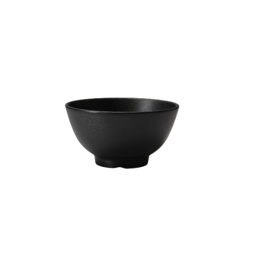 Shunta Melamine Round Bowl Ø16.5xH8.7cm, Black, Iwamatsu