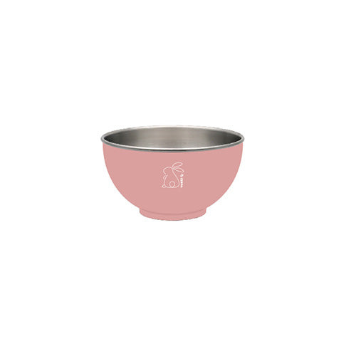 Zebra Stainless Steel Colour Bowl With Rabbit Ø11cm, Pink