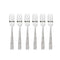 Sambonet 18/10 Stainless Steel Cake Forks Set, 6 Pieces, Mirror Finish, Siena
