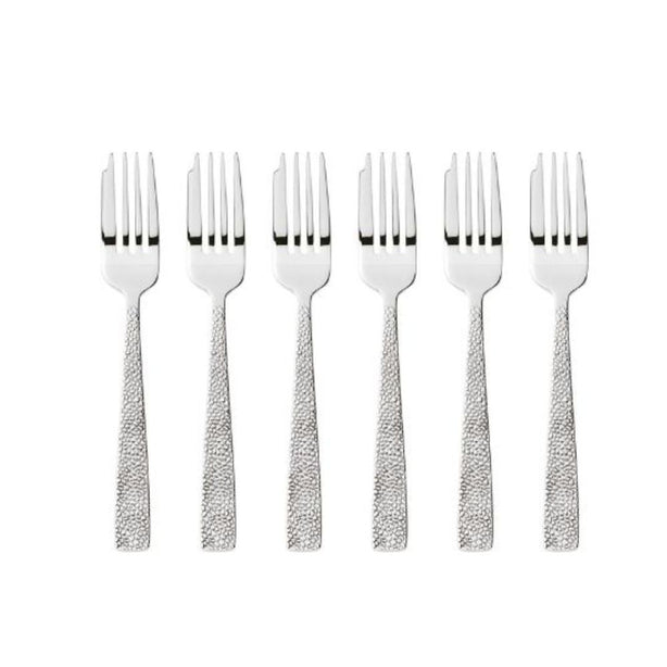 Sambonet 18/10 Stainless Steel Cake Forks Set, 6 Pieces, Mirror Finish, Siena