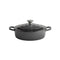 APS Enameled Cast Iron Round Low Casserole Ø25xH7cm, 2.5L, Anthracite, 5 Stars