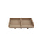 Shunta Melamine Rectangle 2-Divided/ Compartment Sauce Dish L13xW8.4xH2.4cm, Brown, Iwamatsu