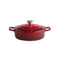 APS Enameled Cast Iron Round Low Casserole Ø25xH7cm, 2.5L, Red, 5 Stars