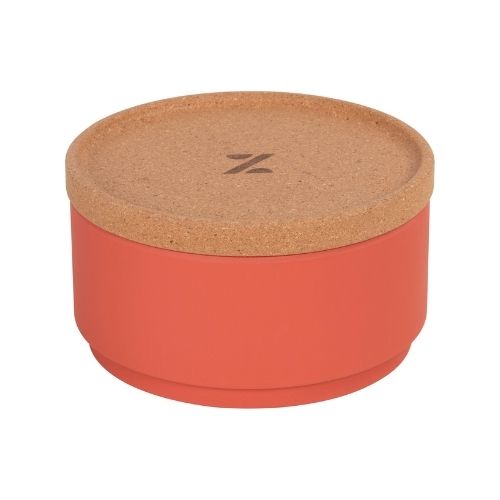 Zicco Melamine One Layer Round Storage Box With Lid Ø14xH7.5cm, Red, Dynasty