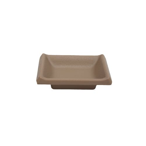 Shunta Melamine Rectangle Sauce Dish L9.1xW6.3xH2.5cm, Brown, Iwamatsu